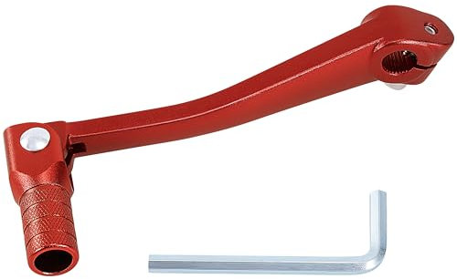 Tunejoy Palanca de Cambio Moto Plegable de Aluminio Universal Palanca Cambios para Modificación de Moto ATV Pit Bike Dirt Bike Rojo 150x52mm
