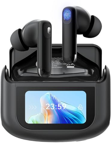 Blackview Airbuds 12 Bluetooth Kopfhörer mit Touchscreen, Drahtlose In-Ear Kopfhörer mit ANC/ENC Geräuschunterdrückung, IPX7 Wasserdicht, 40 Stunden Akkulaufzeit, Bluetooth 5.4 (Schwarz)