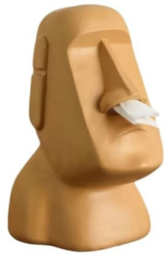 Abbdbd Osterinsel-Moai-Statue, Taschentuchbox-Halter, Retro-serviettenbox, Osterinsel-Portrait, Taschentuchbox-Abdeckung, Serviettenetui Für Hotel, Zuhause, Café