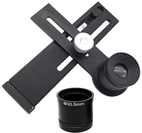 Microscopio Adaptador Universal for Soporte de teléfono móvil con Clip for teléfono Ocular 10X Conectar con microscopio estéreo(Mounting 30.5 mm)