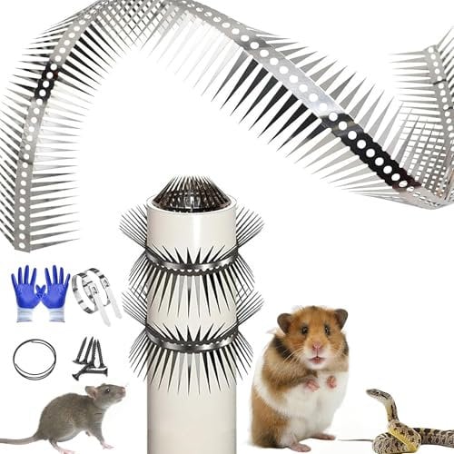 SYXLS Chiodo a Prova Di Ratto, Kit Di Protezione Dell'Ago Con Rete Di Filo Spinato, Protezione Del Visone In Acciaio Inossidabile,Protezione Dell Arrampicata Del Gatto, Tubo Di Protezione Dell Albero