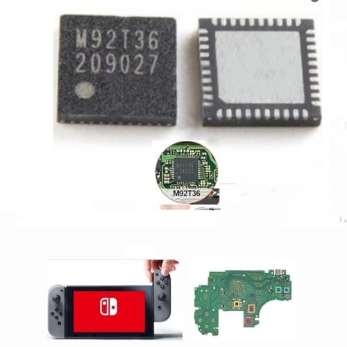 Hailue M92T36 USB-C Charging IC chip.Replacement for Nintendo Switch to fix Charging Issues, Suitable for Nintendo Switch & Switch Ns OLED Lite Motherboard.Game Console Motherboard Power Chip.1PCS
