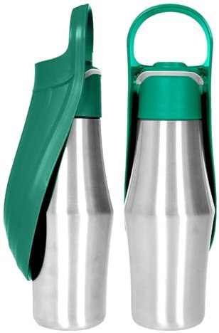ETUCYNG 750 ML Gourde pour Chien Promenade Gourde Chien Isotherme Bouteille d'eau pour Portable Acier Inoxydable 304 Bol d'eau De Voyage pour Et Chat