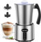 morpilot Milk Frother Electric Milk Frother in Stainless Steel, 4 in 1 Function, Maximum Capacity 230 ml Cappuccino or 500 ml Hot Milk