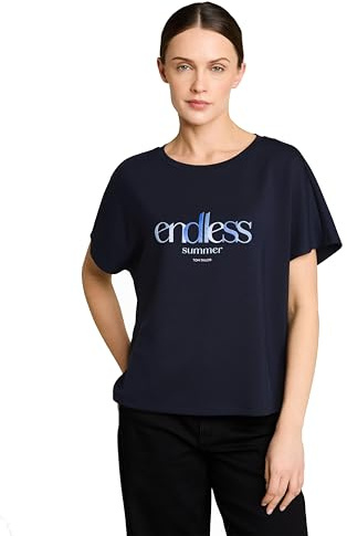 TOM TAILOR Damen T-Shirt mit Scuba-Stoff