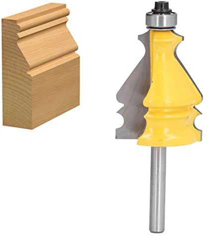 1/4in Shank Router Bit, Carbon Steel Easy to Use Picture Frame Mold Bits Wood Milling Cutter Router for Cnc Woodworking Tool