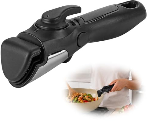 Witfoam Abnehmbarer Topfgriff, Universalgriff für Pfannen und Töpfe | Austauschgriff mit Sicherem Klemmsystem, Ergonomischer Kochgeschirrgriff für Wok und Schmorpfanne, Hitzebeständig
