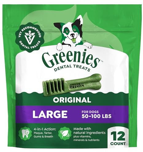 Greenies Original Large Dog Natural Dental Treats - 18 Ounces 12 Treats