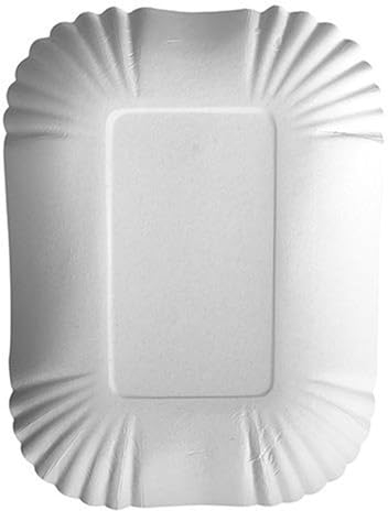 250 Coupelles rectangulaires en carton 13 x 17,5 x 3 cm (blanc)