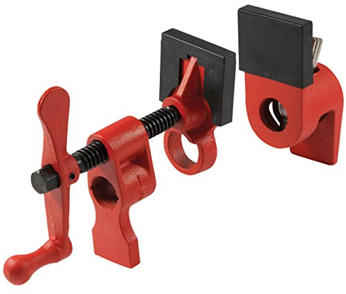 BESSEY PC12-2, 1/2 In. Traditional Style Pipe Clamps - Incredibly Versatile, Easy To Assemble, Indespensable Workshop Clamp For Woodworking, Carpentry, Home Improvement, and DIY Projects