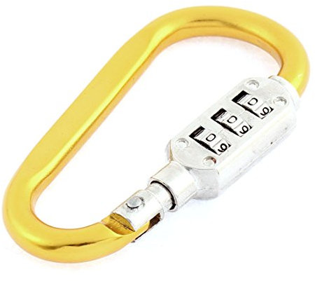 Sourcingmap Resettable Combination Number 3 Digit Padlock Carabiners Hook