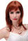 WIG ME UP - Schulterlange Damen Perücke Rot Kupferrot glatte Haare mit Pony ca. 50 cm 3003-130