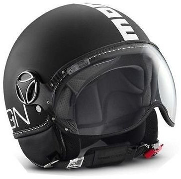 OFFERTA NUOVO CASCO MOMO DESIGN FIGHTER NERO OPACO SCRITTA BIANCA TAGLIA ML