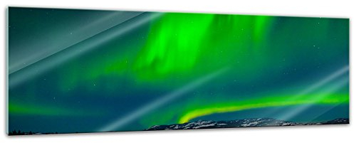 Bilderdepot24 Glasbild - Nordlichter - 120x40 cm - Deko Glas - Wandbild aus Glas - Bild auf Glas - moderne Bilderdepot24 Glasbilder - Glasfoto - Echtglas