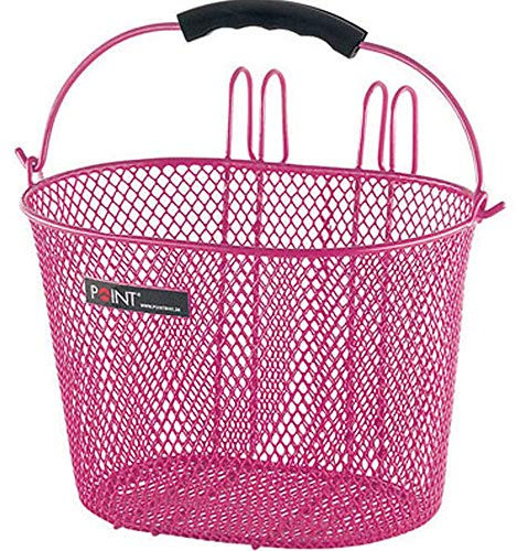 Point Kinderkorb für Lenker engmaschig rosa Fahrrad