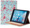 32nd Floral Series - Design PU Leather Book Folio Case Cover for Apple iPad Mini 4 (2015), Designer Flower Pattern Flip Case With Built In Stand - Spring Blue