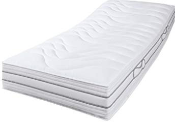 Frankenstolz f.a.n. Medisan XXL 1.000 T - 7-Zonen Matratze Tonnentaschenfederkern mit waschbarem Bezug 60°C - Grösse 100x200 - Härtegrad H5