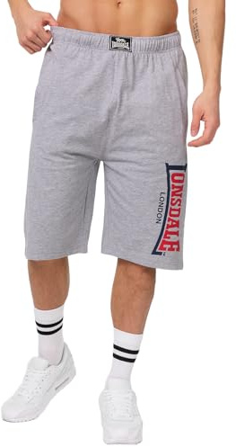 Lonsdale Men's Jam Logo Shorts | 100% combed cotton, slim fit, elastic waistband with drawstring, comfortable for sports, travel and casual wear