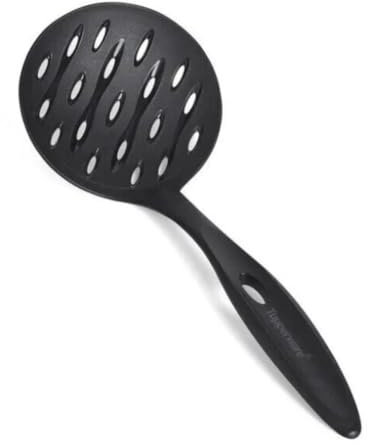 Tupperware Handy Pasta Spoon Slotted Spoon Strainer Black