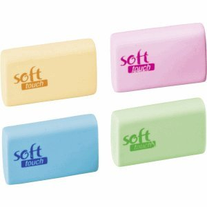 Brunnen 36 x Radierer SoftTouch 4,7x3cm farbig Sortiert