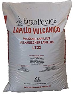 Piedra volcánica roja, lava volcánica 3/5 mm (aproximadamente 33 kg - 33 lt)