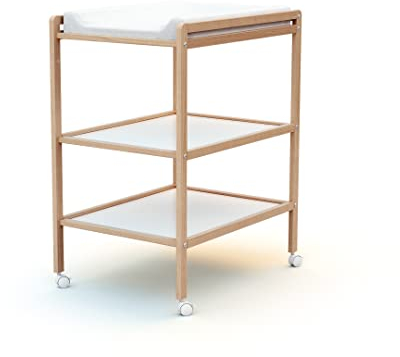 AT4 - Fasciatoio 2 prateleiras ESSENTIEL legno ESSENTIEL - Faggio verni - 54 x 74 x 94 cm