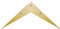 Boston Saitenhalter für E-Gitarre, V-Form, Saitenführung durch den Korpus, gold