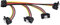 POPPSTAR Adaptateur répartiteur SATA (quadruple 14-25 cm) (Câble SATA Adaptateur d'alimentation 1x fiche (m) 4x prise (f) coudé)