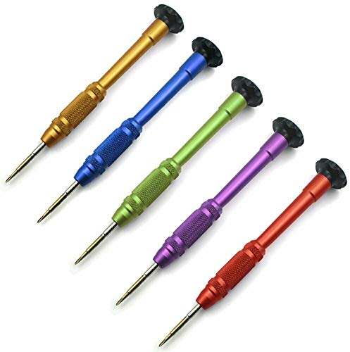 Tournevis de précision 3 pièces magnétiques avec embout en Y Tripoint Tournevis de réparation pour téléphone portable TV lunettes couleur aléatoire (0,6,1,5,2 mm)