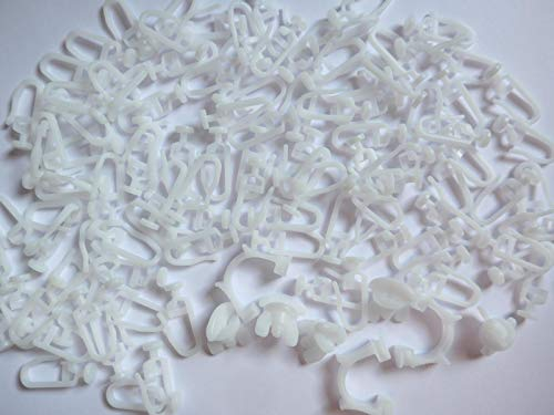 Gardinenröllchen Faltengleiter 7mm 100 Stück 8 Feststeller