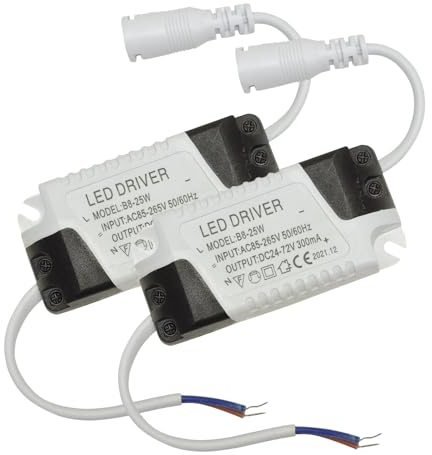 LED ATOMANT Lot de 2 Driver 14 à 20W DC pour Spot, Panneau ou Plafonnier LED Standard, En conformité avec les normes CE et RoHS