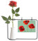 Beauty Gift Kunst-Gemälde Mais rote Blumen künstliche Rose Blume hängende Vasen Dekoration Flasche