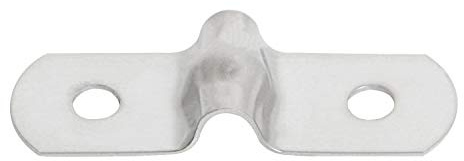Aopin 5 mm starre Rohrschelle mit 2 Löchern, U-Halterung, Rohrgurt-Spannclips, 201 Edelstahl, für Rohrbefestigung, Silber, 20 Stück