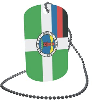 U24 Dog Tag Erkennungsmarke ID Tag an Kette Flagge Borkum Alu 30 x 50 mm