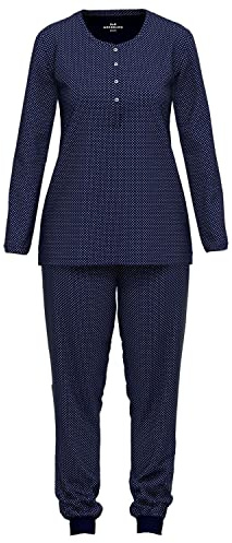 Götzburg Damen langarm zweiteiliger Pyjama Schlafanzug aus Baumwolle