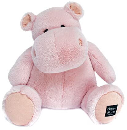 Histoire d'Ours - Peluche Hippopotame - Hip'pie - Rose - 40 Cm - Grande Peluche Douce et Mignonne pour les Calins - Idée Cadeau de Naissance et Anniversaire pour Fille - L'HIPPO - HO3097