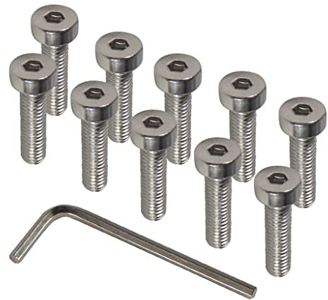 FEICHAO Tornillos de cabeza corta hexagonal M5 x 18 / M5 x 16, 10 unidades, compatibles con cámara de acción GoPro (M5 x 18 mm)