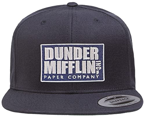The Office Offizielles Lizenzprodukt Dunder Mifflin Inc Premium Snapback Cap (Marineblau), Einheitsgröße