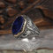 PAIHUIART Ring Ringe Herren Damen Bijouterie Frauen Schmuck Eheringe Retro Großer Quadratischer Natürlicher Lapislazuli-Stein Türkischer Handgefertigter Ring Für Männer Modetrend Bankett Schmuck Ge