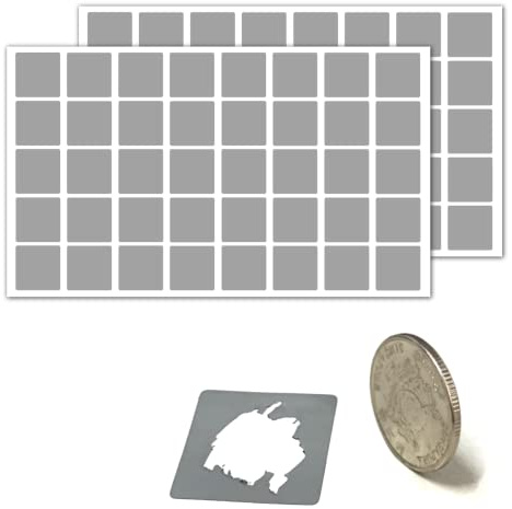 2000 Stück - Rubbelaufkleber Rubbellose Selber Machen, Scratch off Sticker - 20 x 20 mm