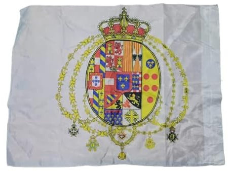 bandiera 48x62 cm bianca CIRCA regno due sicilie napoli FLAG BORBONICO per FESTA SCUDETTO portachiavi amuleti omaggio
