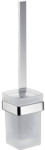 Emco Loft Toilettenbürstengarnitur, Kristallglas satiniert, Chrom, 051500101