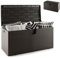 GOPLUS Coffre de Rangement Étanche de 276L, Grande Boîte de Rangement Intérieur/Extérieur en Résine, Conteneur de Stockage Verrouillable pour Jouets, Outils de Jardin, Fournitures de Piscine