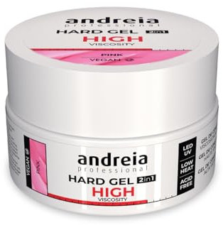 Andreia Gel Construction Ongles - Gel Biphasique UV & LED Professionnel pour Renforcer l'Ongle ou l'Extension - Formule Haute Viscosité - Couleur Rose 22g