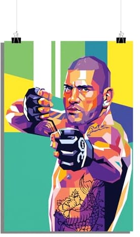 25 Artstreet Alex Pereiraposter - Beeindruckendes MMA Kämpferposter - UFCposter - Sportposter - Hochwertigesposter - Perfekt zum Einrahmen ((60x90))