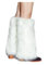 Panfurco Fluffy Leg Warmers for Women (L 40cm, White)
