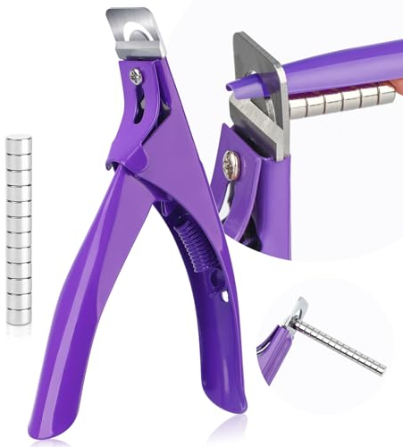 Saviland Coupe-ongles en Acier Inoxydable, Guillotine Capsule Ongle avec 15 Mesure Aimants, Coupe Ongle Professionnel pour Faux Ongles Capsules, Pince Ongle pour Ongles Acryliques, Gel Construction