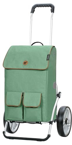 ANDERSEN Einkaufstrolley - Royal Shopper Ipek Ma Salbei 42 L Handwagen, isoliert, Kühltasche, robust, Aluminium, klappbar, Kugellagerad