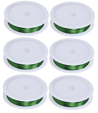 NUOBESTY 6 Rolle DIY Seil Pflanze binden Garten Krawatten Hochzeitssträuße Drahtstärke für Blumen Drahtstiele Blumenzubehör für die Hochzeit Gartenwerkzeug Handbuch Feindraht