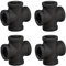 4 connettori a croce a 4 vie, 20 mm, raccordi per tubi in ferro malleabile da 1/2, per decorazioni industriali e vintage, progetti fai da te